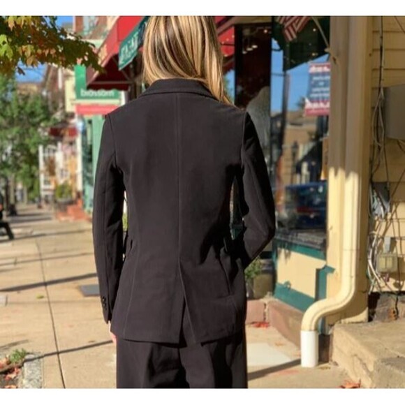 Hana San Blazer One Button Stretch Knit Jacket Retail $495 NWT Womens Size 38 - Picture 3 of 11